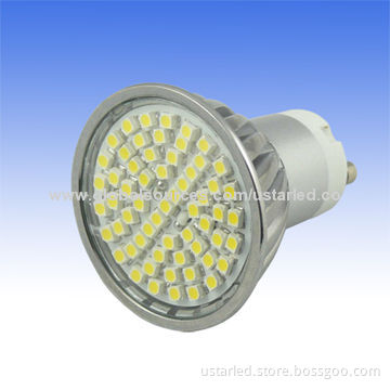 3.6W SMD3528 GU10 LED Ceiling Spotlights, AC 110-240V, Aluminum, CE/RoHS-marked, GU10/E27/E14